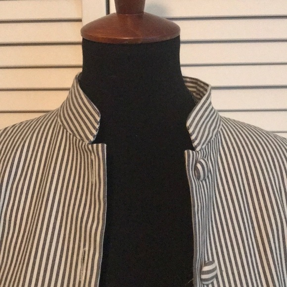 Willi Smith Blazer, grey & White vertical stripe - Picture 3 of 7